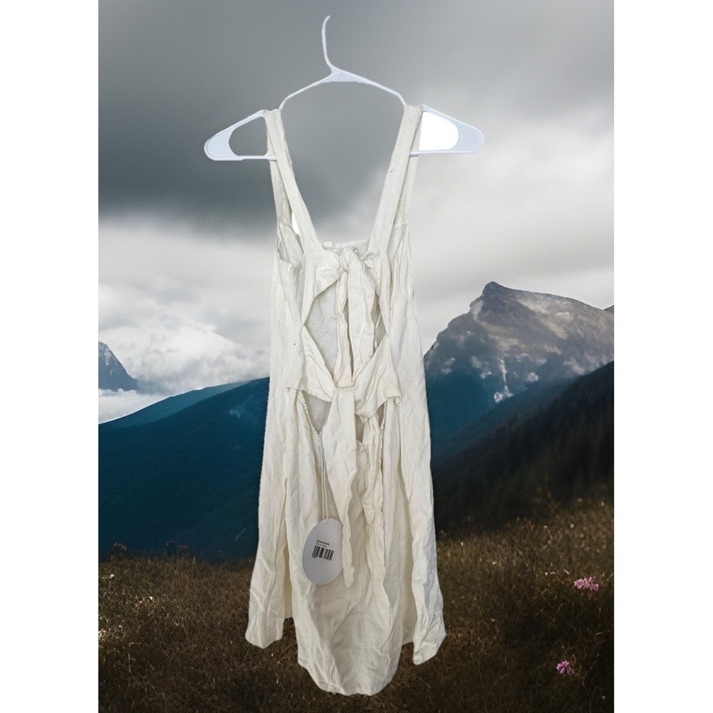 Princess Polly‎ Elements Mini Dress White 2 Sexy Top & Bottom Ties In The Back